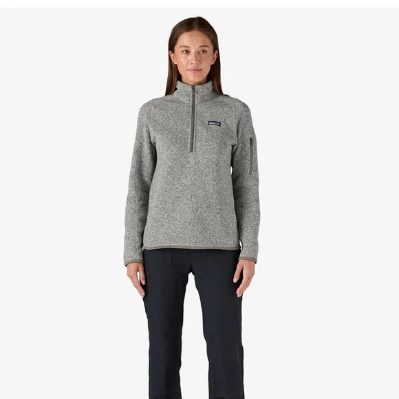 PATAGONIA Better Sweater 1/4 Zip Fleece Pullover NWT in Birch White Medium - Picture 9 of 9